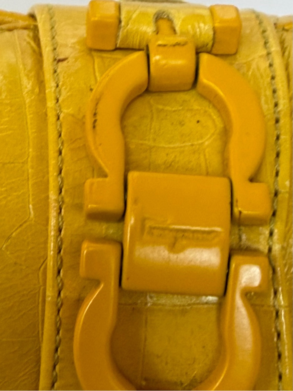 Salvatore Ferragamo Yellow Croc-Embossed Leather Loafers, 6 - Picture 11 of 11